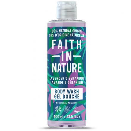 Faith in Nature gel za tusiranje lavanda i geranijum 400 ml