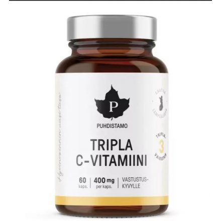 Puhdistamo Tripla C-vitamin 60 kapsula